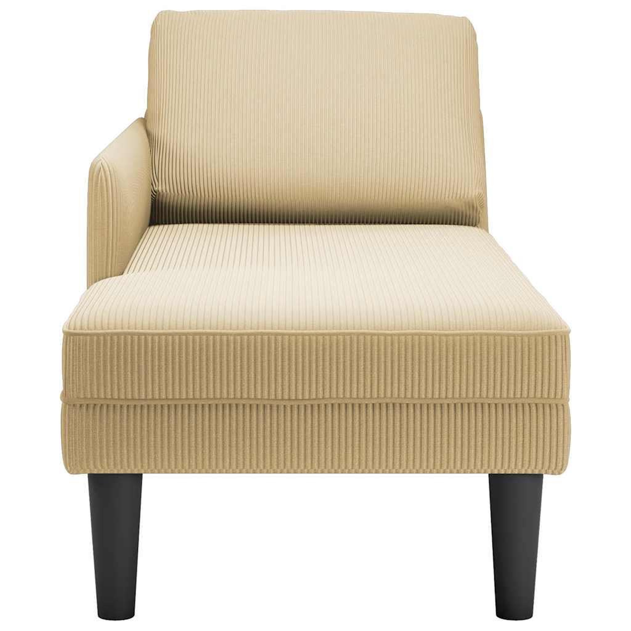 Voir la diapositive 4 : VIDAXL Chaise longue avec coussin tissu en velours cotele
