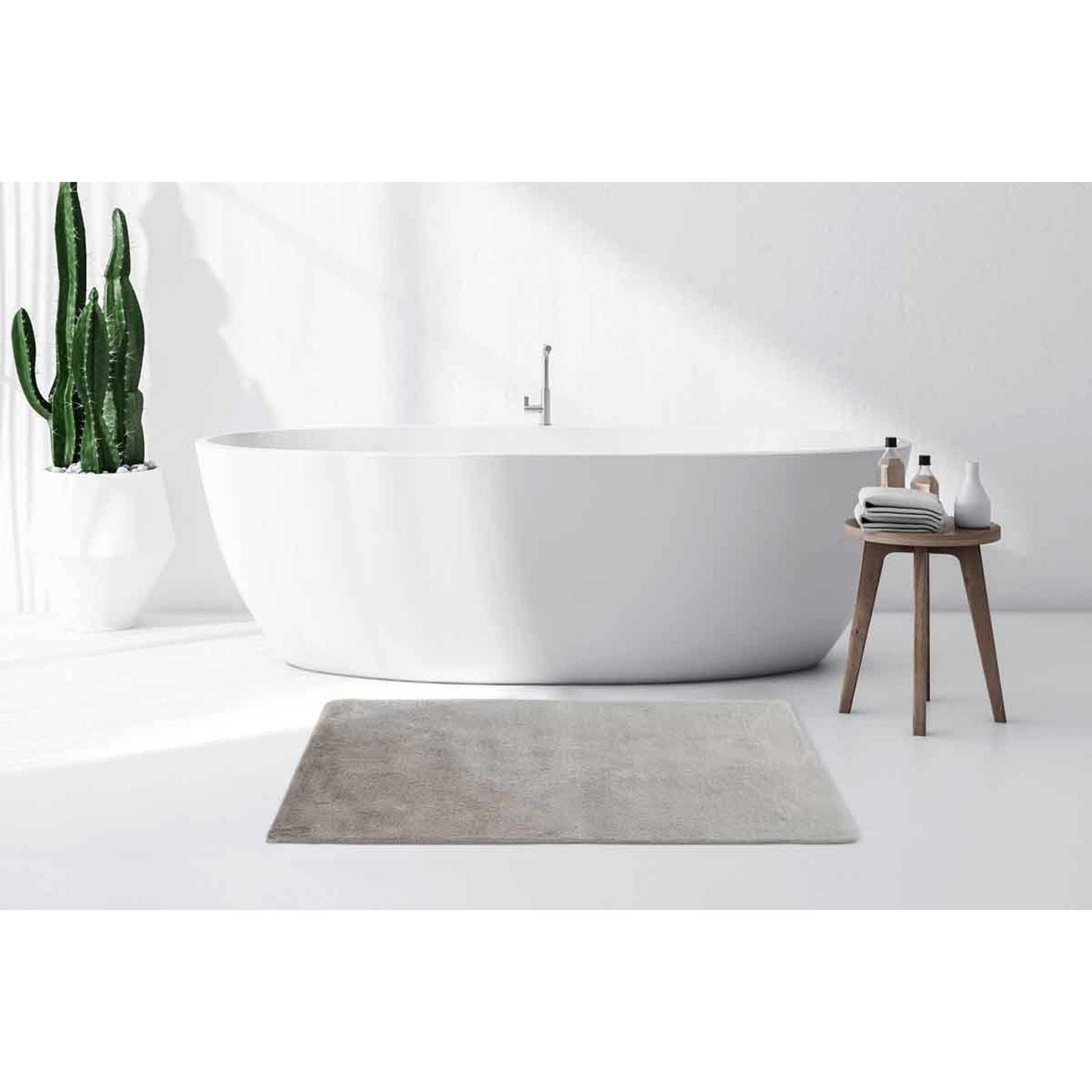 Voir la diapositive 5 : Paris Prix Tapis de Bain Fait à la Main  Rabbit  Gris Clair