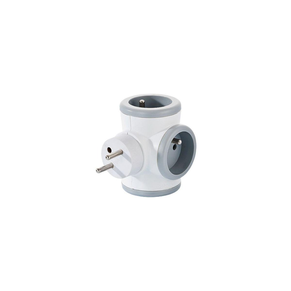 WATT AND CO Multiprise rotative 3x16A grise