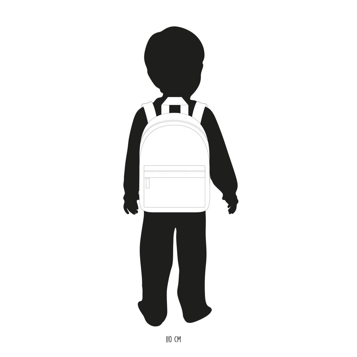 Sac maternelle avec pochette avant bleu motifs léopards