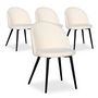 Voir la diapositive 2 : Paris Prix Lot de 4 Chaises Scandinaves  Bouclette  75cm Crème