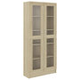 Voir la diapositive 2 : VIDAXL Armoire vitrine Chene sonoma 82,5x30,5x185,5 cm Bois ingenierie