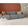 Voir la diapositive 1 : LISA DESIGN Penelope - canapé droit modulable 3 places en velours texturé