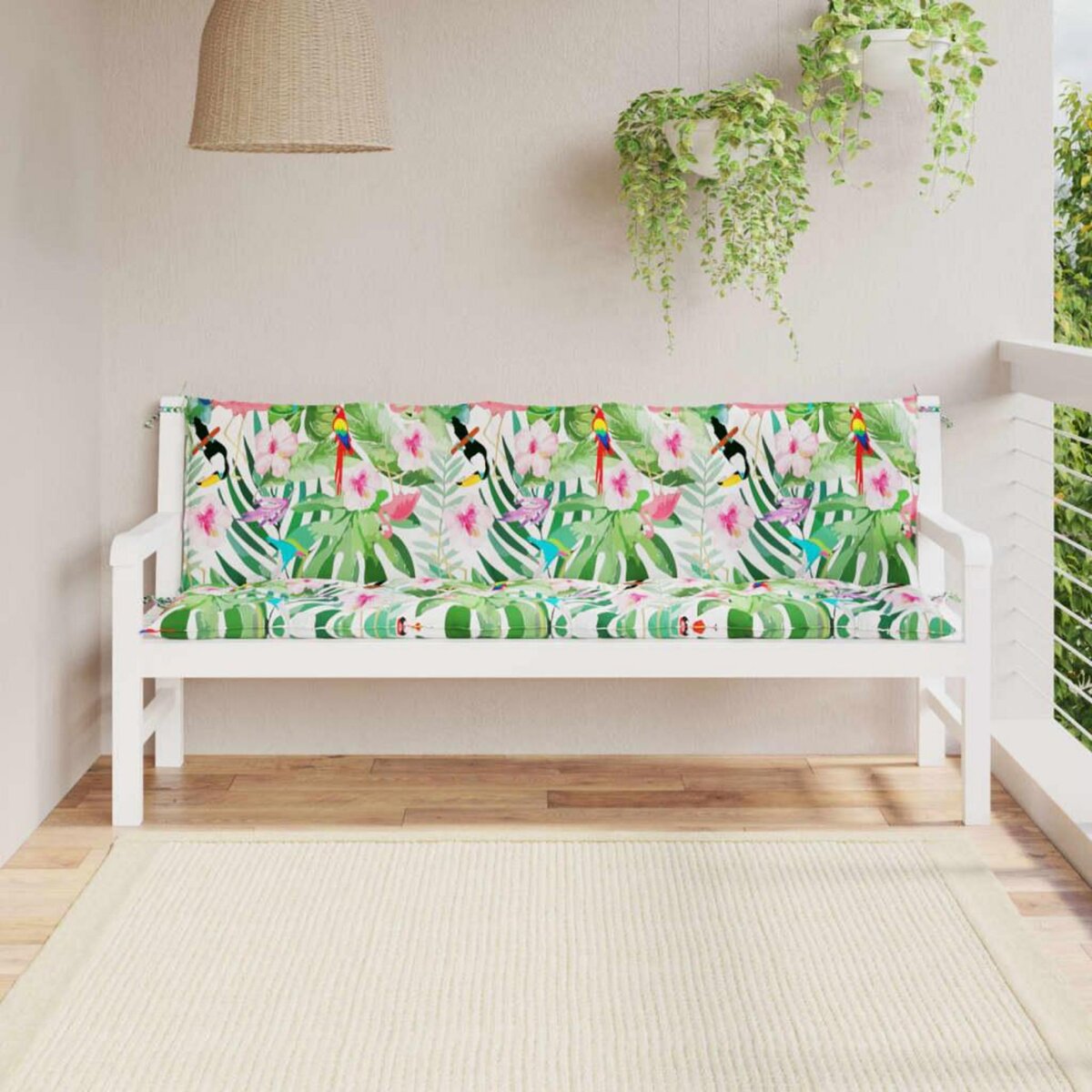 VIDAXL Coussins de banc de jardin lot de 2 multicolore tissu Oxford
