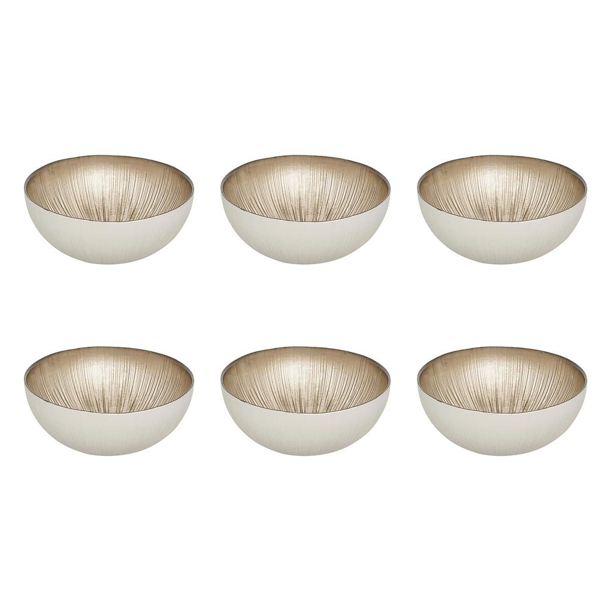 SECRET DE GOURMET Lot de 6 bols design  gloria  15cm champagne