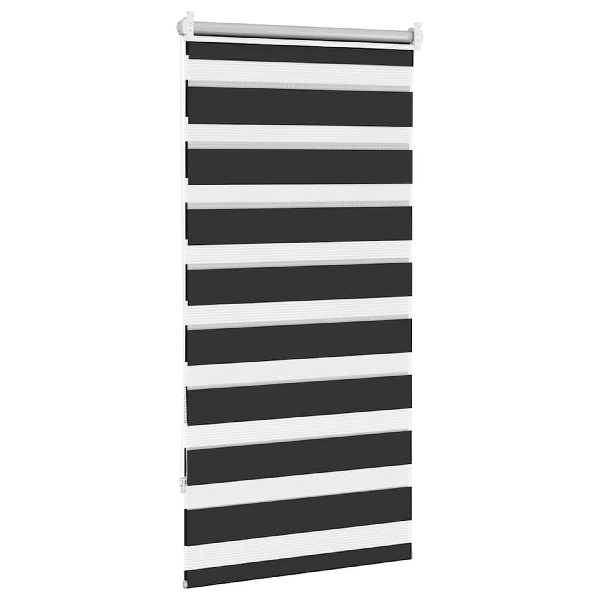Voir la diapositive 4 : VIDAXL Store venitien zebre 60,9 x 120 cm, largeur du tissu 56,7 cm, noir
