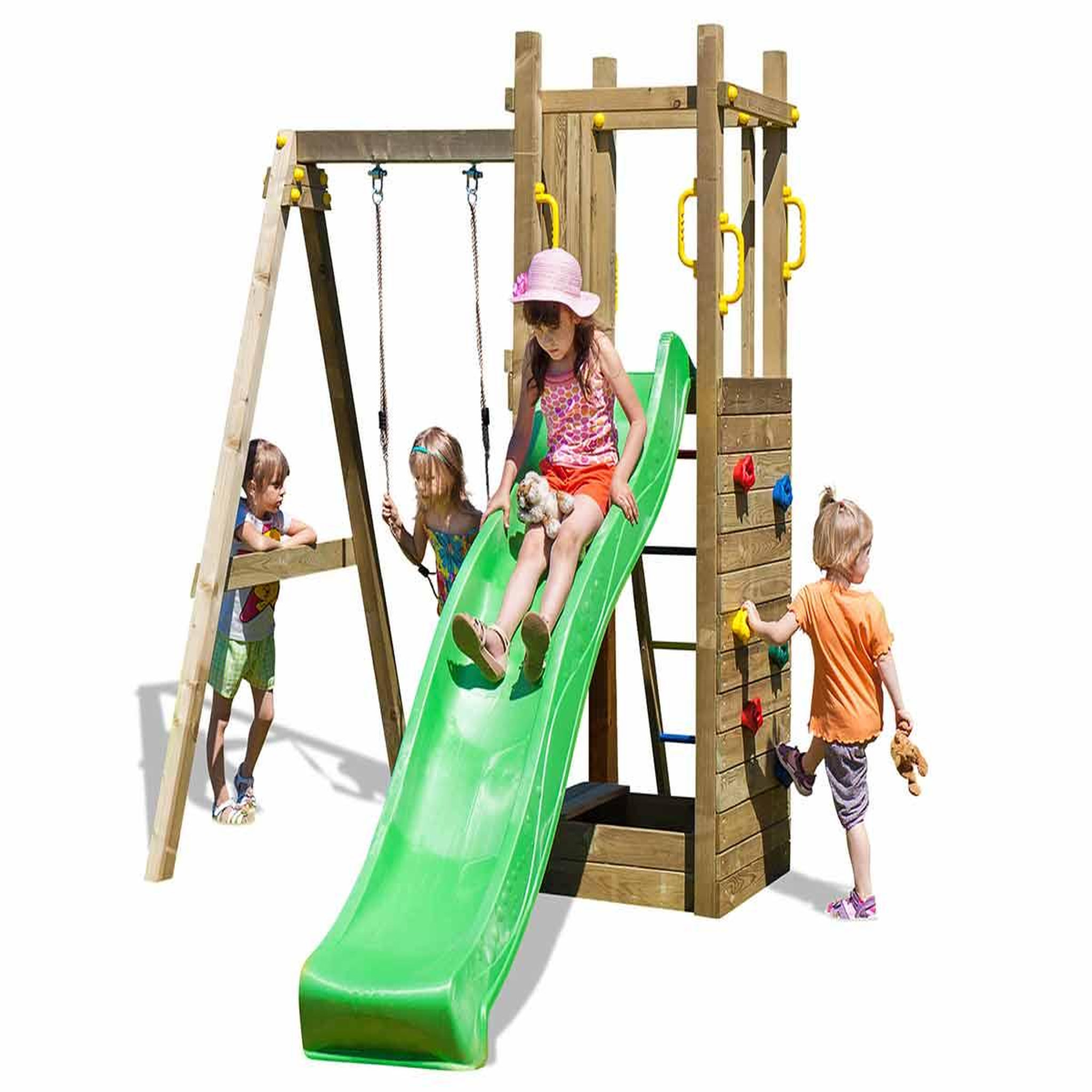 Fungoo Aire de jeux funny 3 avec balançoire simple - fungoo