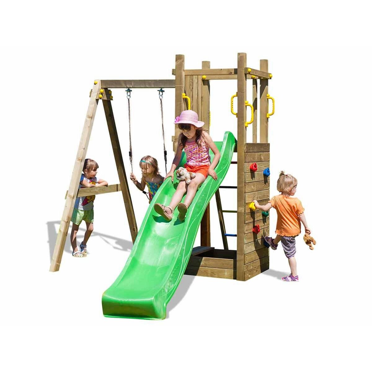 Fungoo Aire de jeux Funny 3 avec balançoire simple - Fungoo