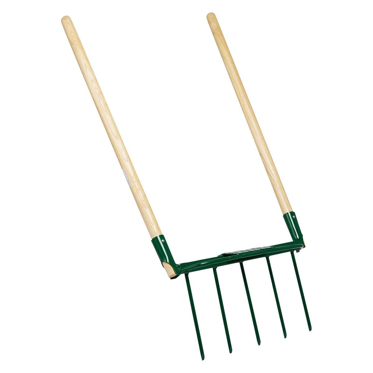GARDENSTAR Biofourche en bois et métal - 5 dents