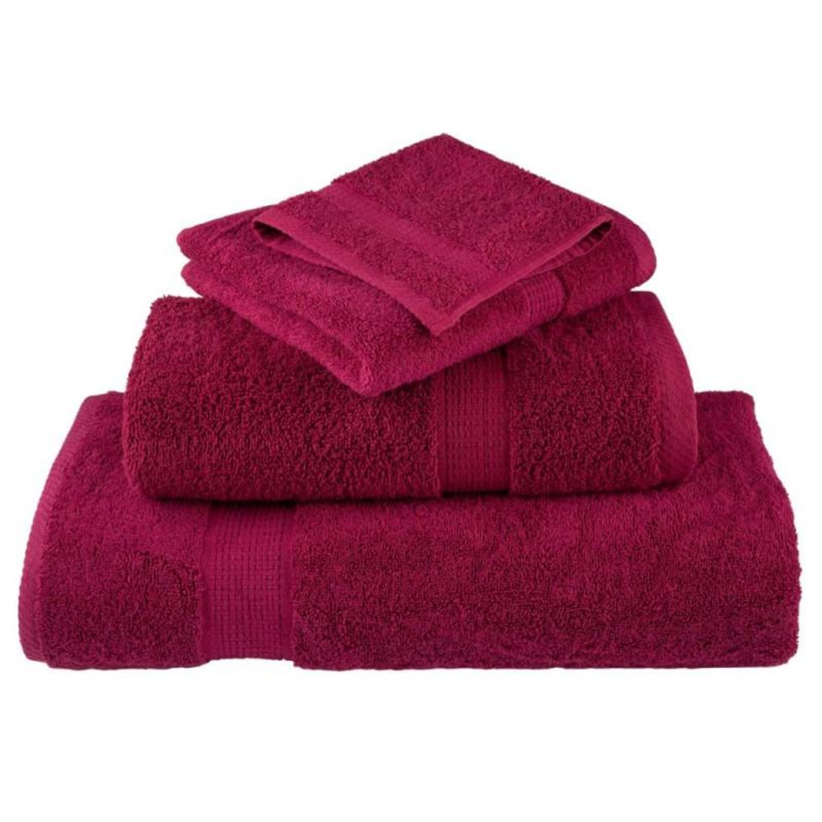 VIDAXL Serviettes de bain de qualité supérieure SOLUND 10 pcs bordeaux