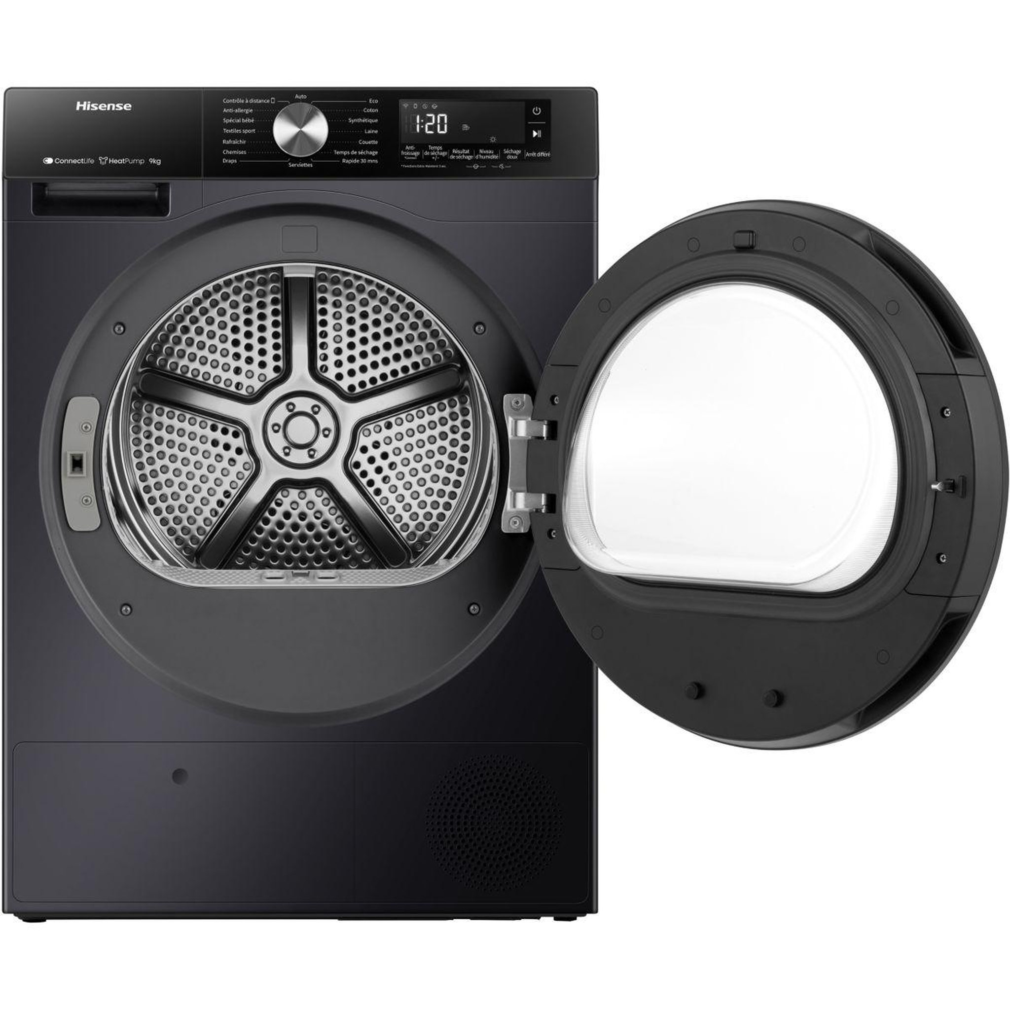 Voir la diapositive 2 : Hisense Sèche linge pompe à chaleur dh3s902bbcc