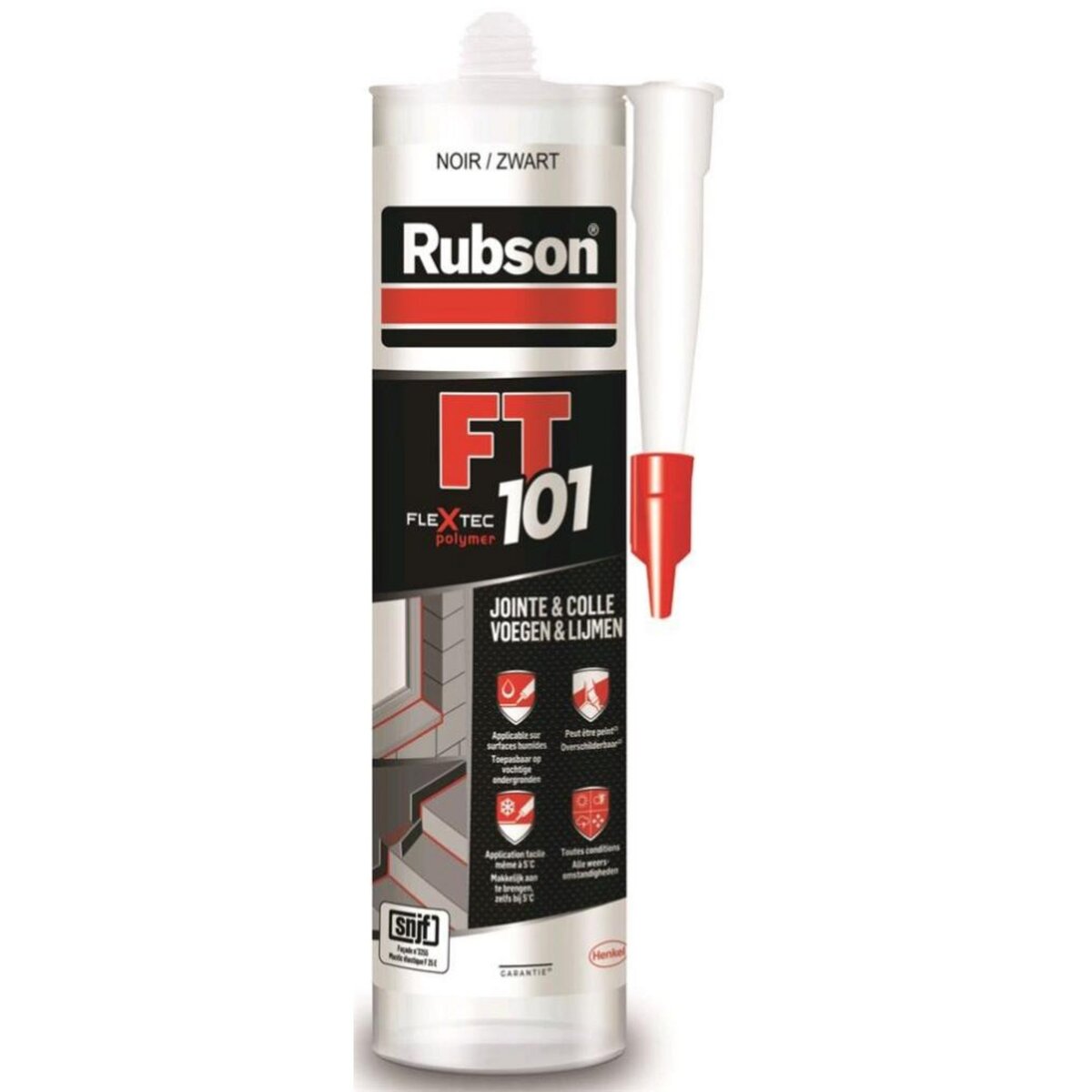 rubson Mastic d'étanchéité toute destination RUBSON qualité pro Ft101 280 ml noir