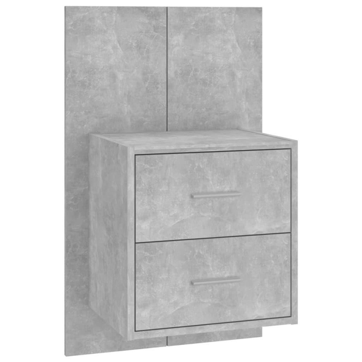 VIDAXL Tables de chevet murales 2 pcs Gris beton