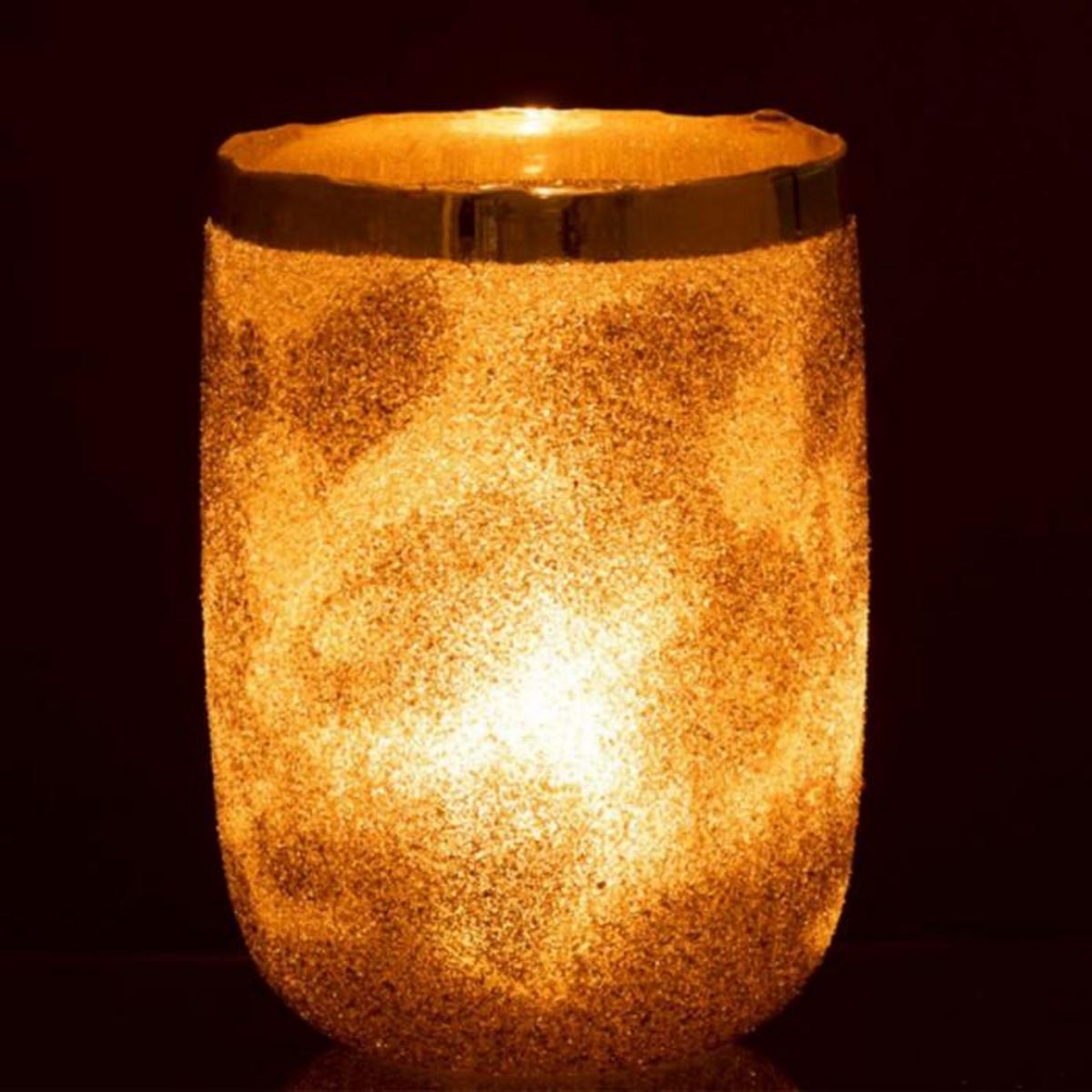 Paris Prix Photophore Déco en Verre  Frosty  25cm Argent