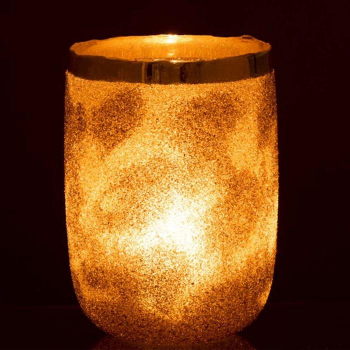 Paris Prix Photophore Déco en Verre  Frosty  25cm Argent