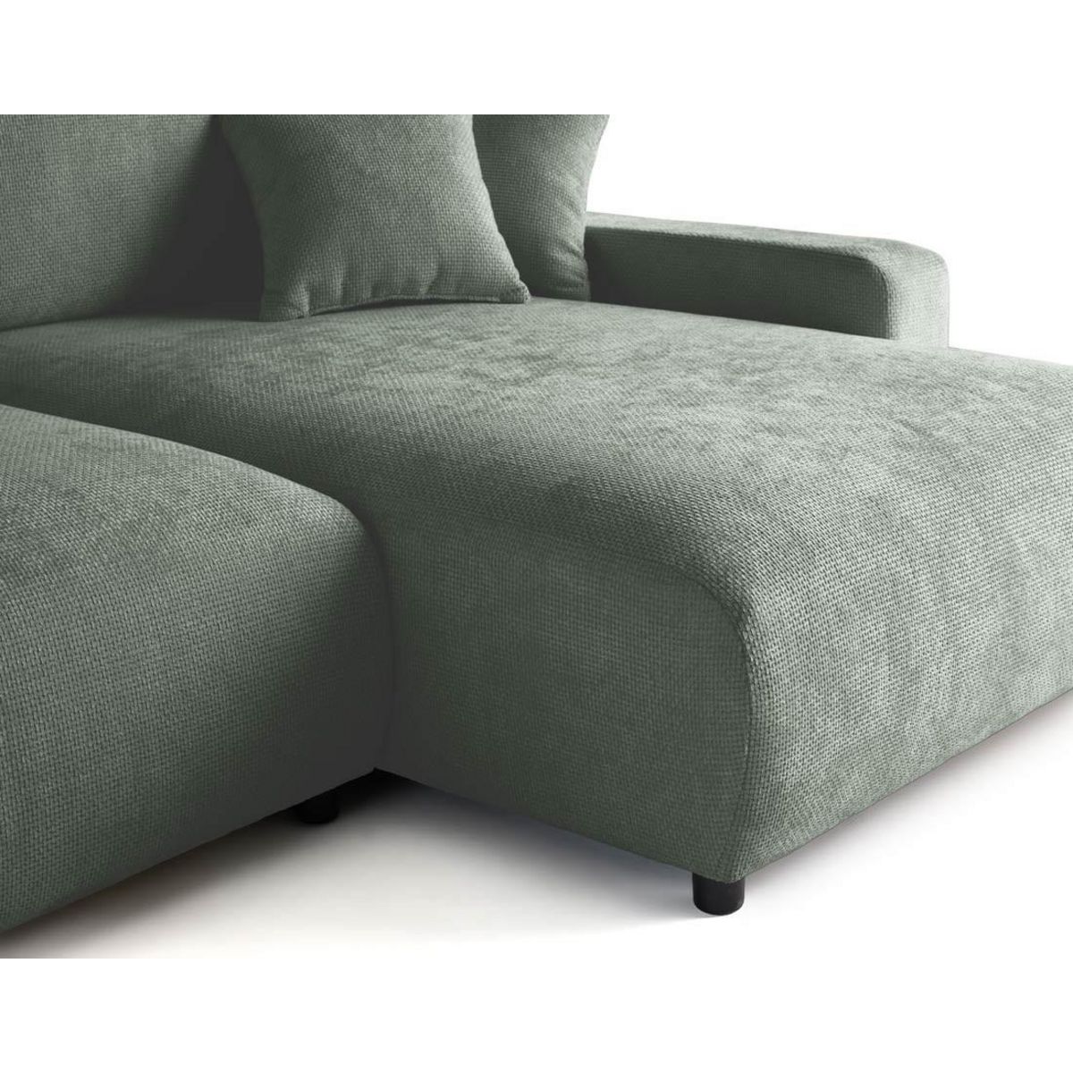 LISA DESIGN Pivoine - canapé d'angle réversible - 4 places - convertible avec coffre - en velours texturé