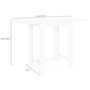 Voir la diapositive 5 : ID MARKET Table haute de bar extensible DONA 2 à 4 personnes blanche 65-130 cm