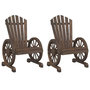 Voir la diapositive 2 : VIDAXL Chaises de jardin Adirondack lot de 2 bois de sapin massif