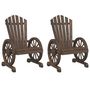 Voir la diapositive 2 : VIDAXL Chaises de jardin Adirondack lot de 2 bois de sapin massif