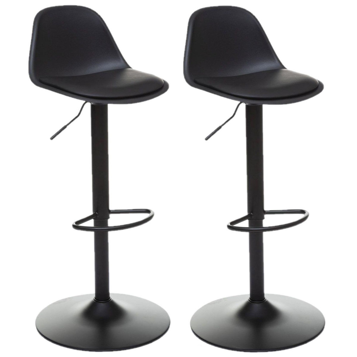 TOILINUX Lot de 2 Chaises de bar Aiko en polypropylène ajustable