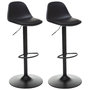 Voir la diapositive 1 : TOILINUX Lot de 2 Chaises de bar Aiko en polypropylène ajustable