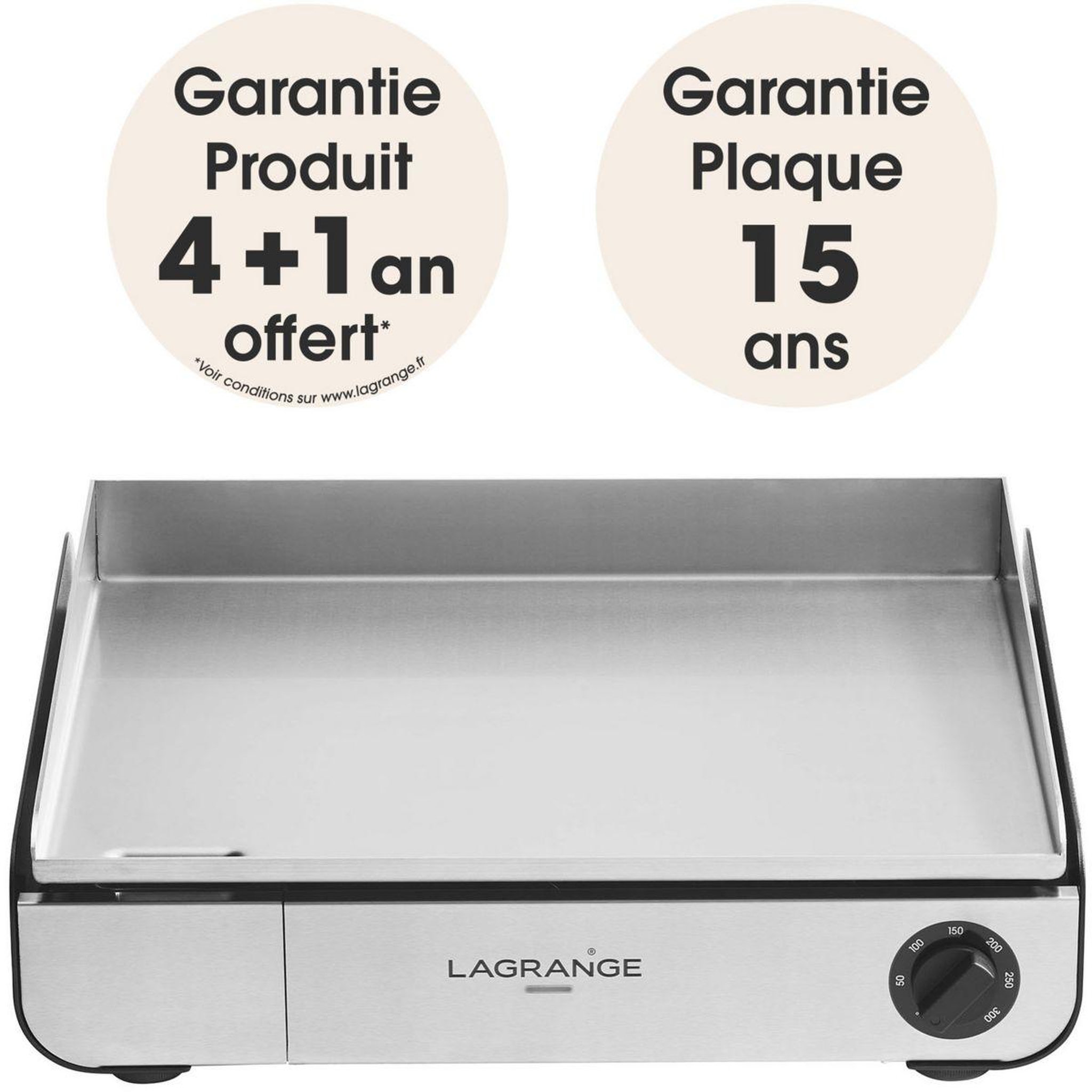 Voir la diapositive 2 : LAGRANGE Plancha électrique Pro 50M noir à poser, 50x40 cm + kit d'accessoires