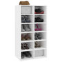 Voir la diapositive 3 : VIDAXL Etagere a chaussures Blanc 54x34x100,5 cm Bois d'ingenierie