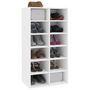 Voir la diapositive 3 : VIDAXL Etagere a chaussures Blanc 54x34x100,5 cm Bois d'ingenierie