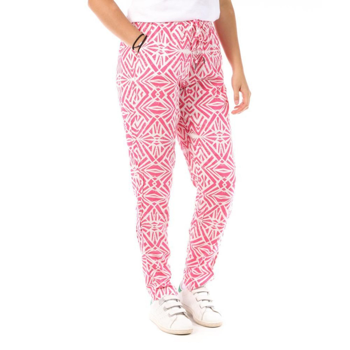 Only Pantalon Rose à Motifs Femme Only Nova Life