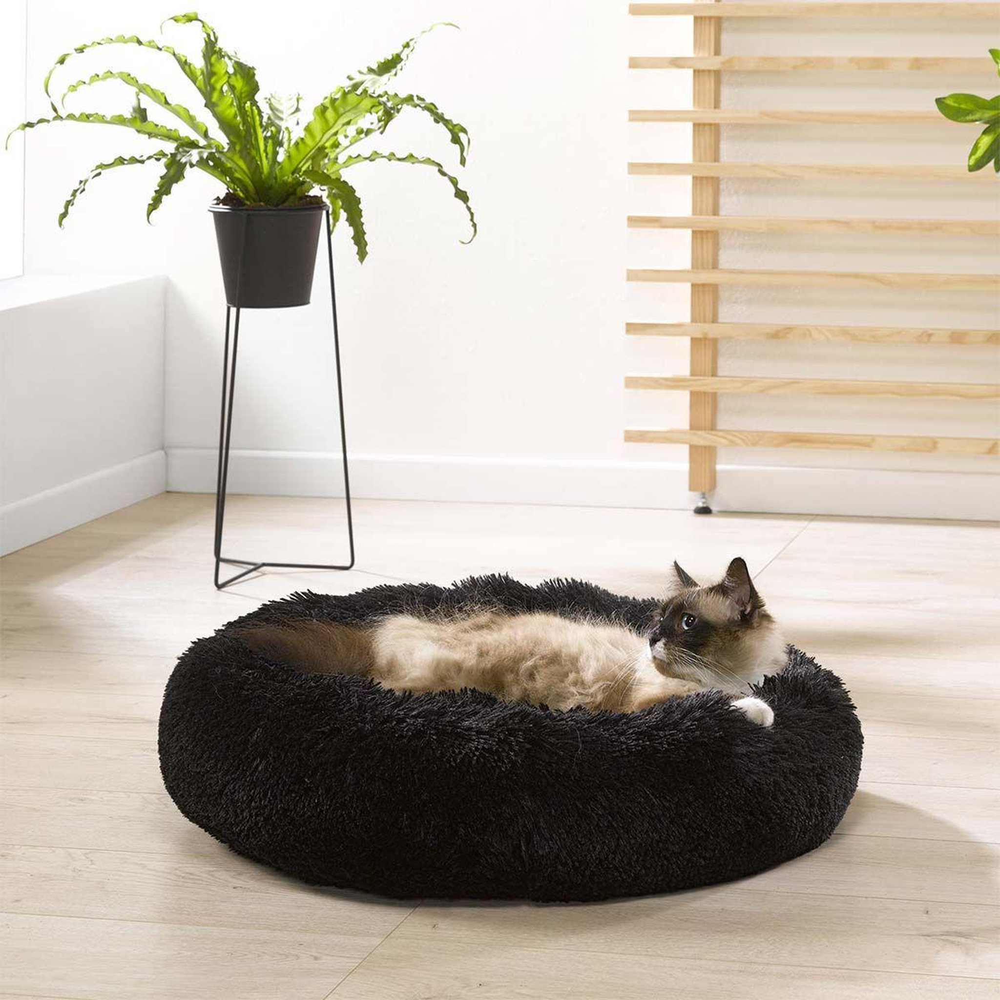 Voir la diapositive 3 : LOVE STORY Panier rond chien & chat  fluffy  75cm anthracite