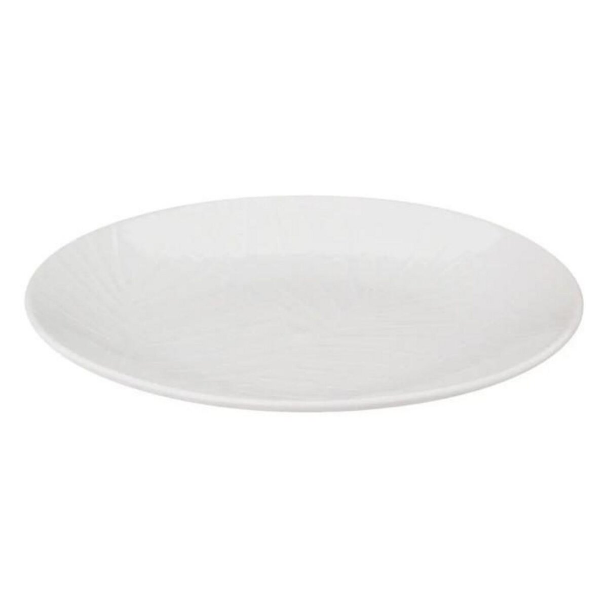 SECRET DE GOURMET Lot de 6 Assiettes à Dessert  Leaf  20cm Blanc
