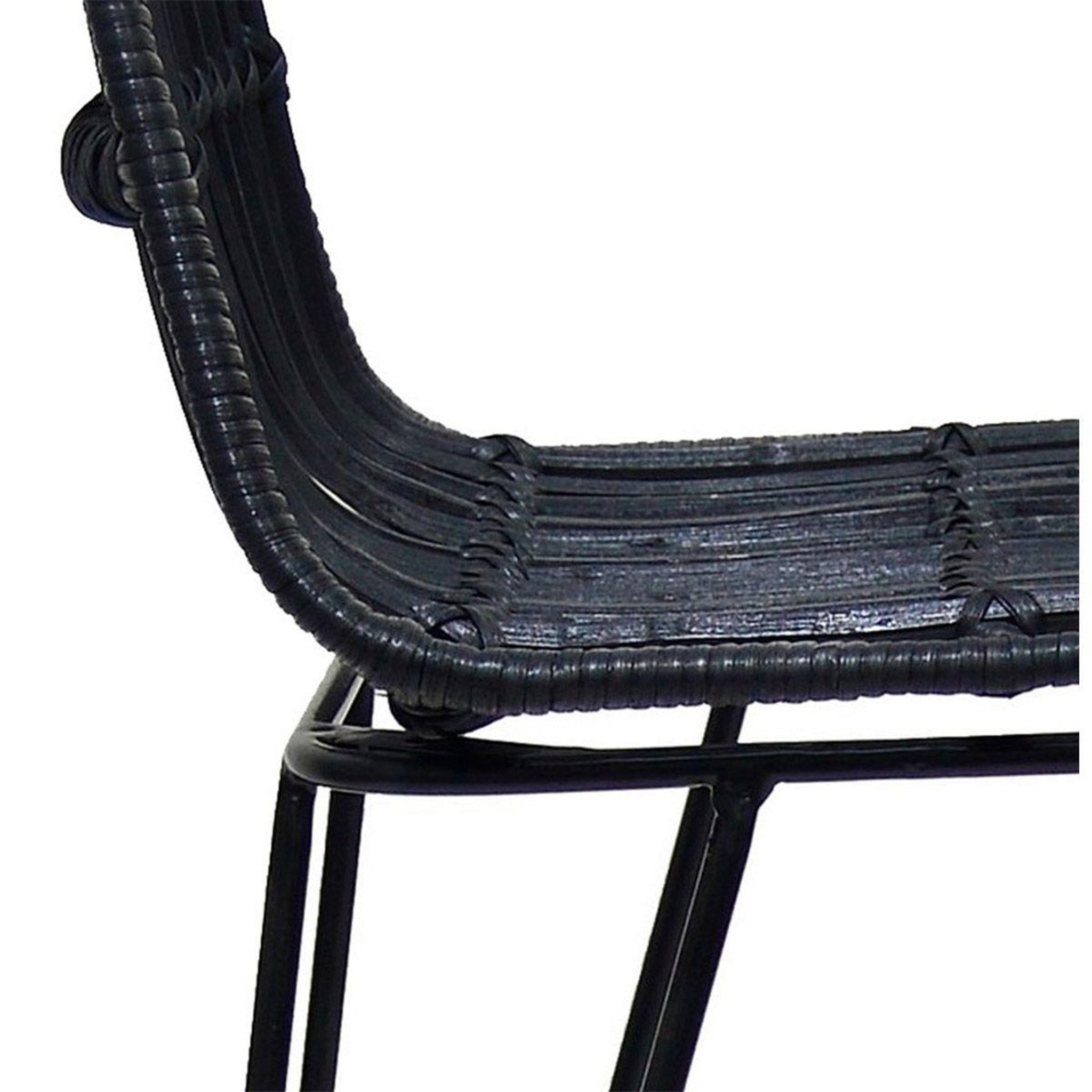 Voir la diapositive 6 : Paris Prix Tabouret de bar design en rotin  baloin  94cm noir