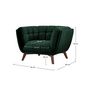 Voir la diapositive 4 : Rendez vous déco Fauteuil en velours vert foncé - Mona