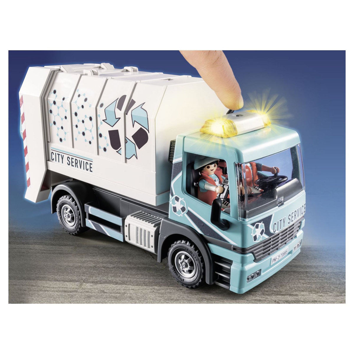 PLAYMOBIL 70885 - City Life - Camion poubelle avec effets lumineux 