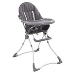 VIDAXL Chaise haute pour bebe Gris et blanc