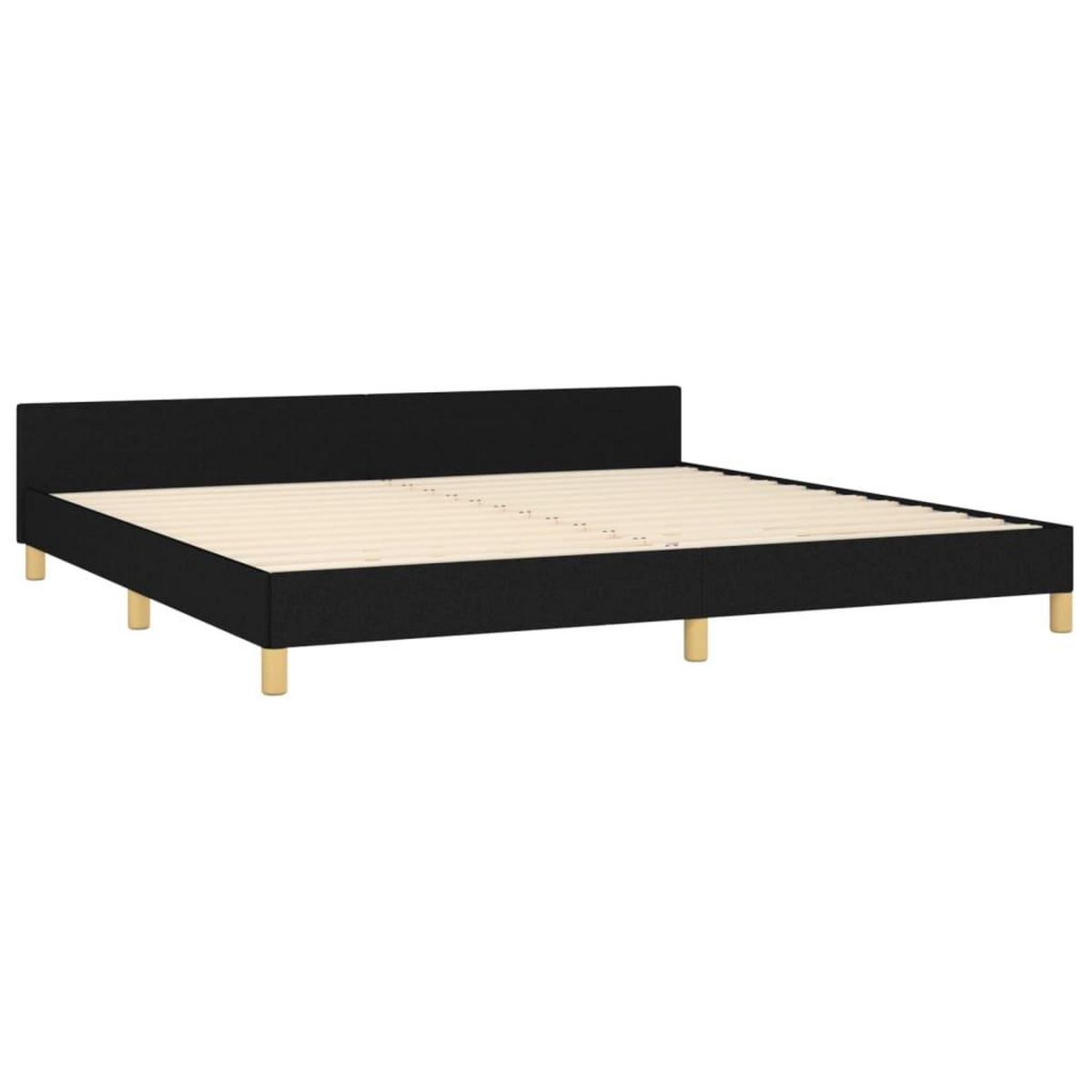 VIDAXL Cadre de lit sans matelas noir 200x200 cm tissu