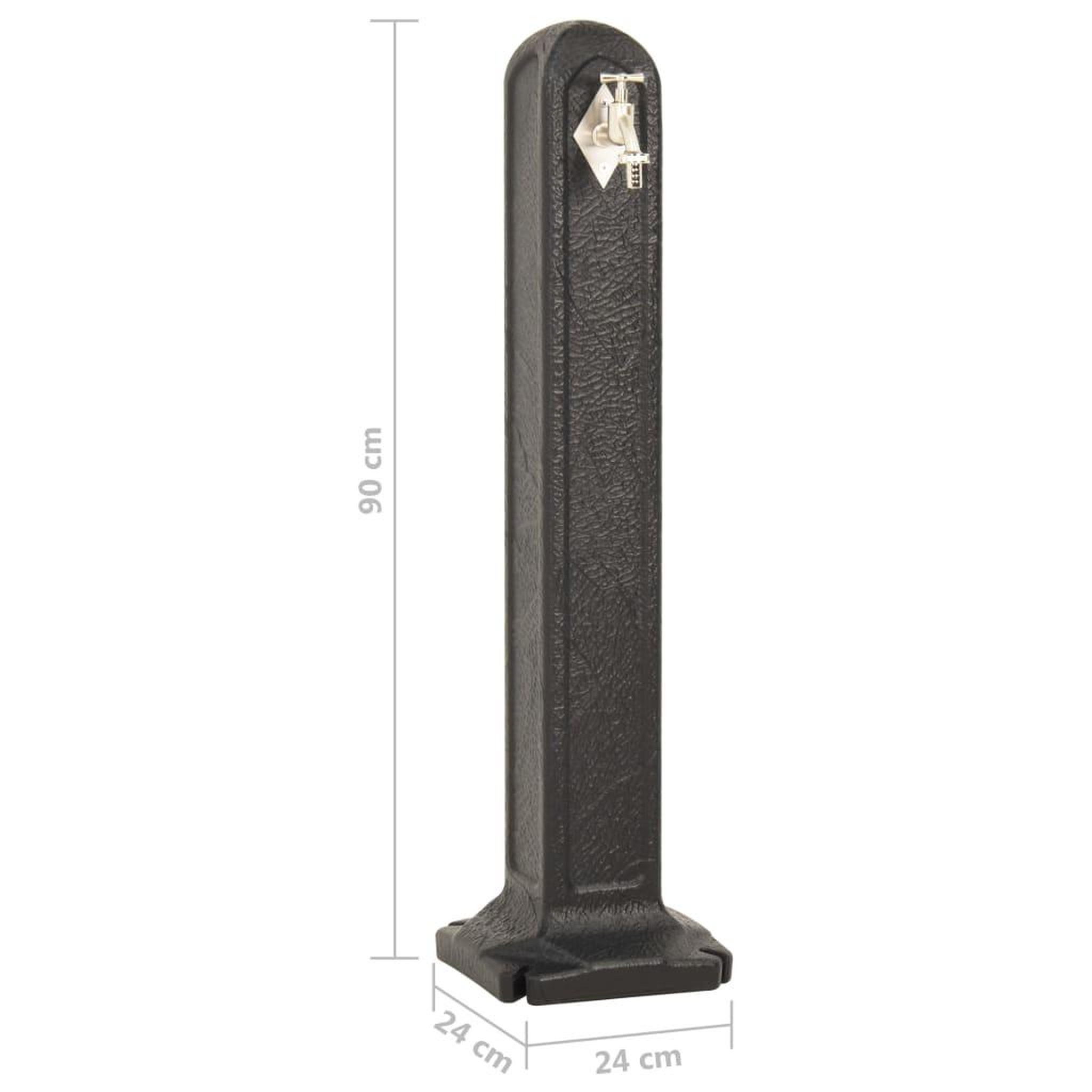 Voir la diapositive 6 : VIDAXL Reservoir de jardin avec robinet Anthracite Aspect de pierre