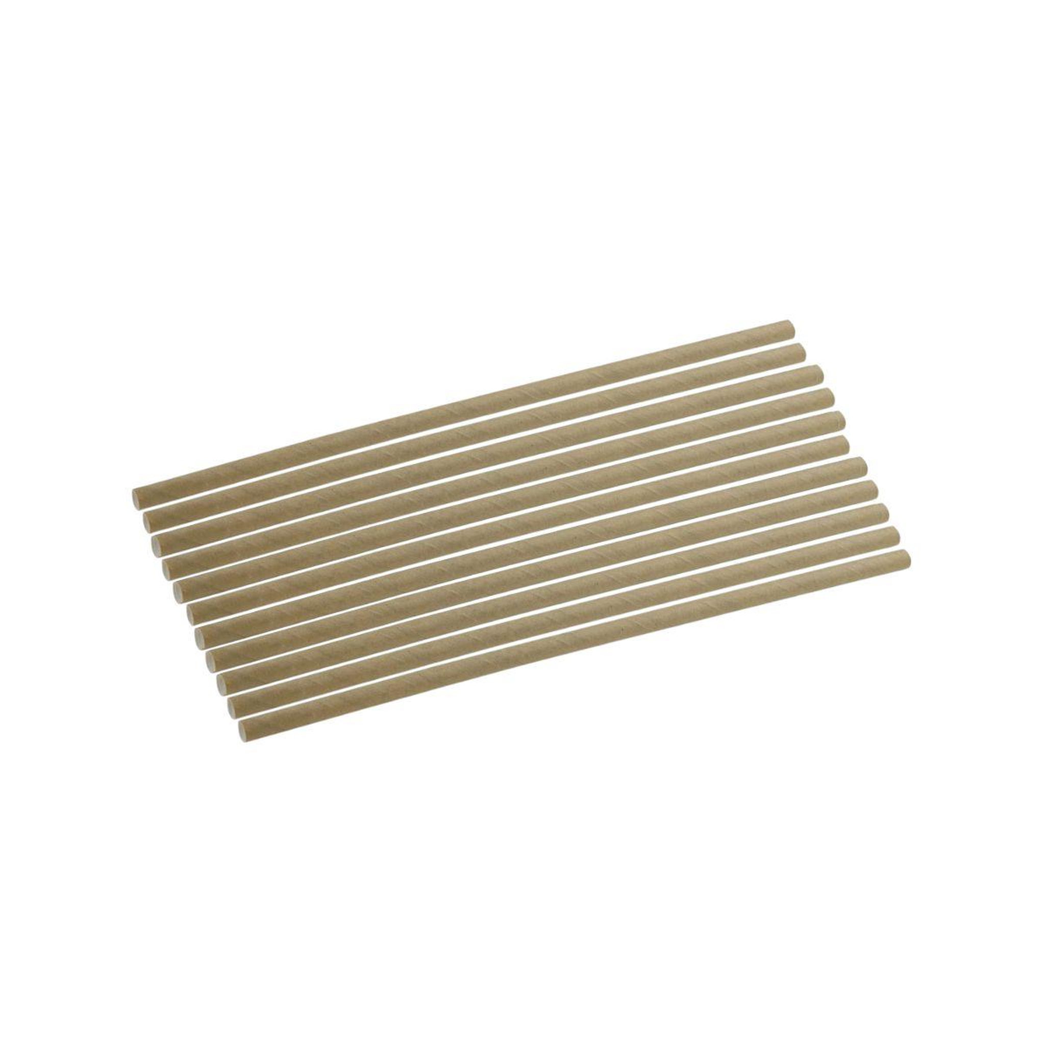 Fackelmann Lot de 500 pailles en papier brun 21 cm fackelmann nature
