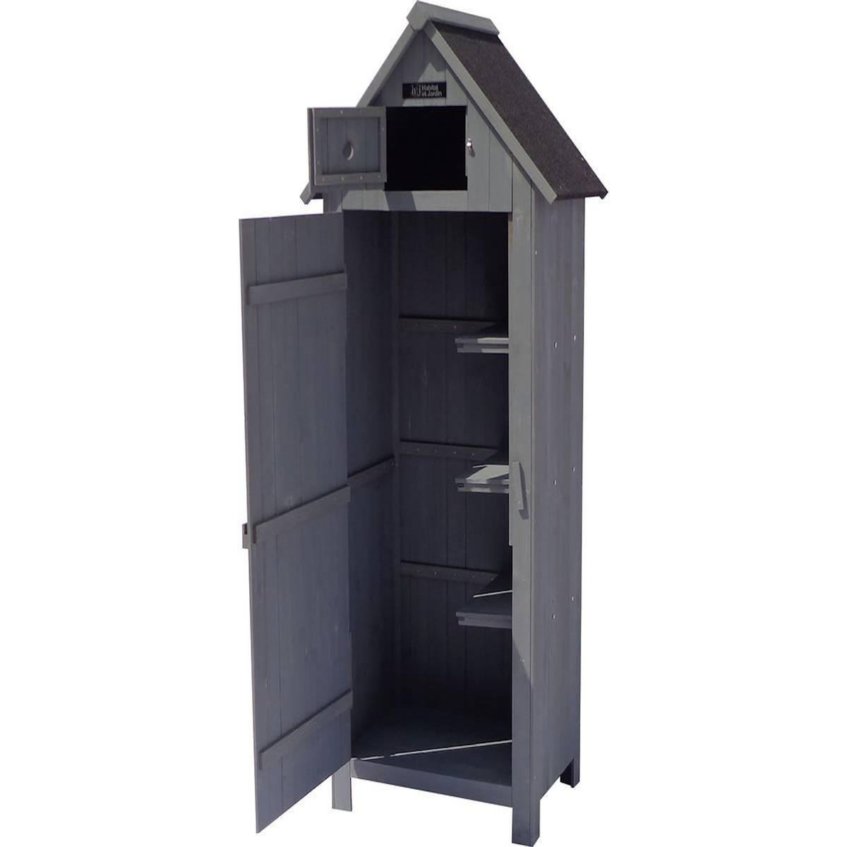 Habitat et Jardin Armoire de jardin  Cabanon  - 77 x 54.5 x 179 cm - Anthracite