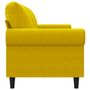 Voir la diapositive 5 : VIDAXL Canape a 3 places Jaune 180 cm Velours