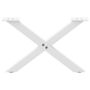 Voir la diapositive 4 : VIDAXL Pieds de table basse forme de X 2 pcs blanc 50x(30-31) cm acier