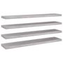 Voir la diapositive 2 : VIDAXL Etageres murales flottantes 4 pcs gris beton 120x23,5x3,8cm MDF