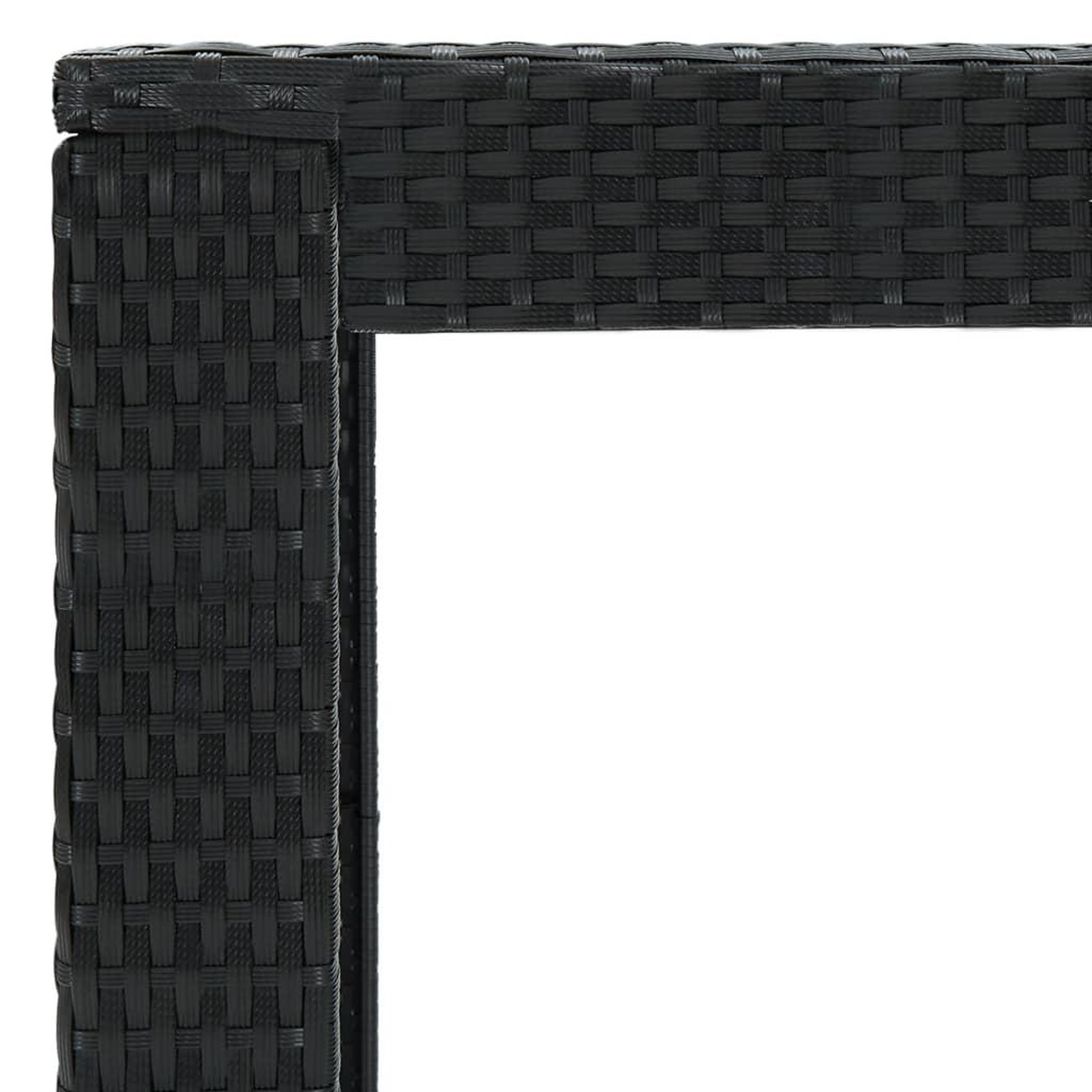 Voir la diapositive 5 : VIDAXL Table de bar de jardin Noir 100x60,5x110,5 cm Resine tressee