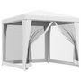 Voir la diapositive 2 : VIDAXL Tente de reception 4 parois laterales en maille 2,5x2,5 m Blanc