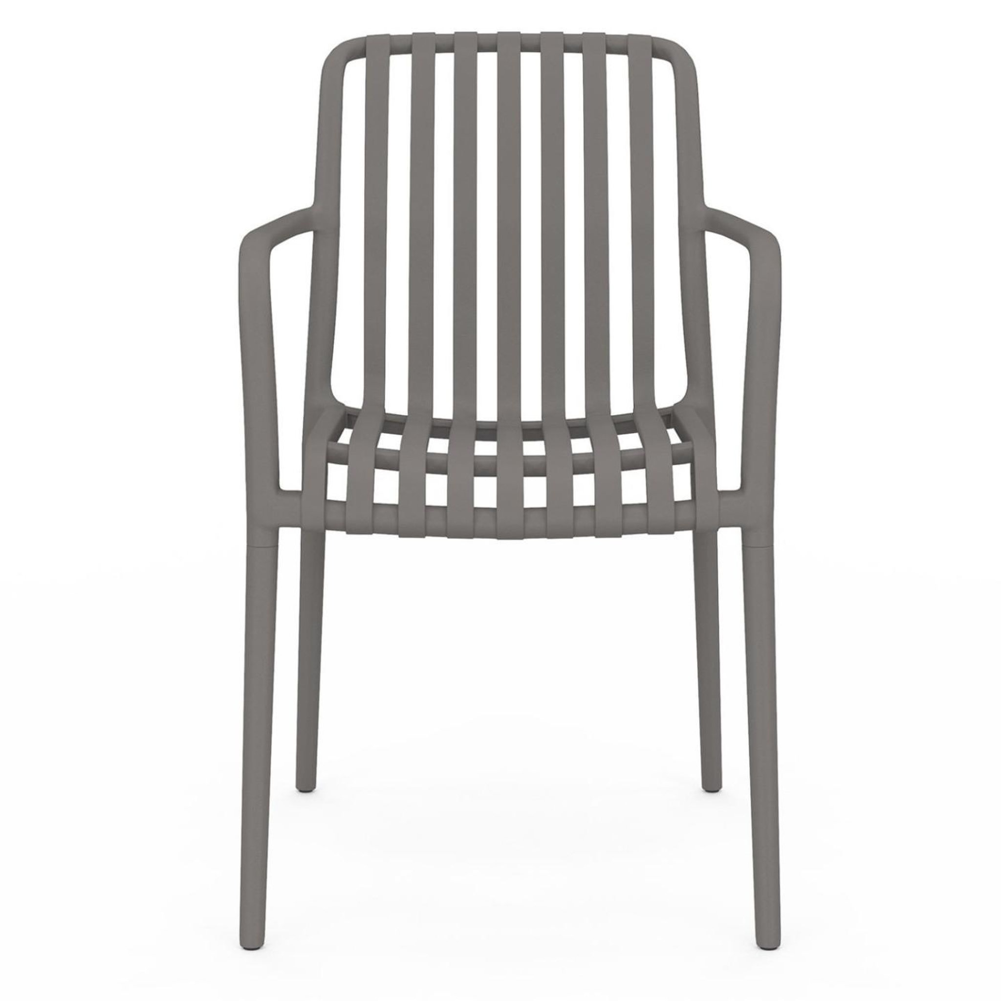 Voir la diapositive 3 : ID MARKET Lot de 4 chaises de jardin empilables bilbao en polypropylène gris anthracite