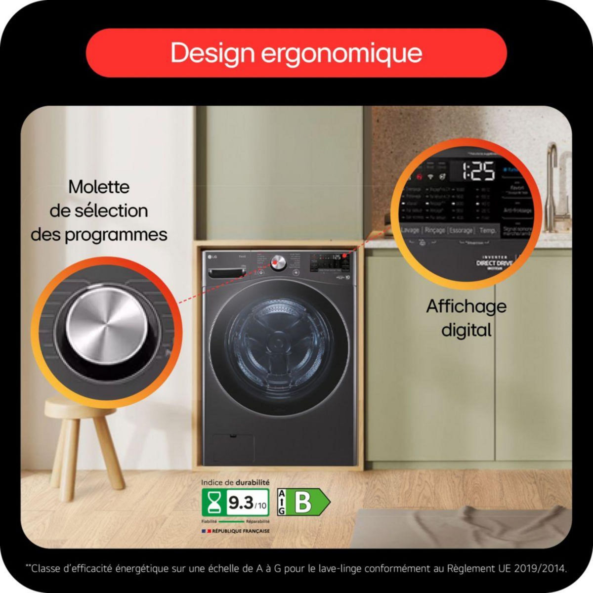 LG Lave linge hublot F20P12BST