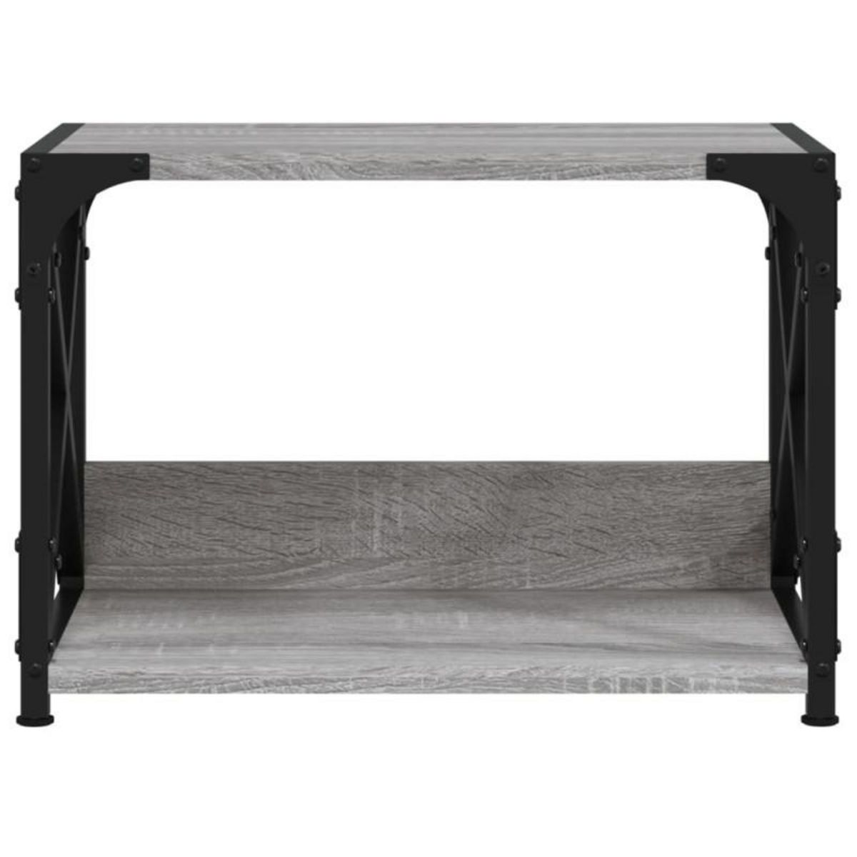 VIDAXL Support d imprimante à 2 niveaux Sonoma gris 44x26x31,5 cm