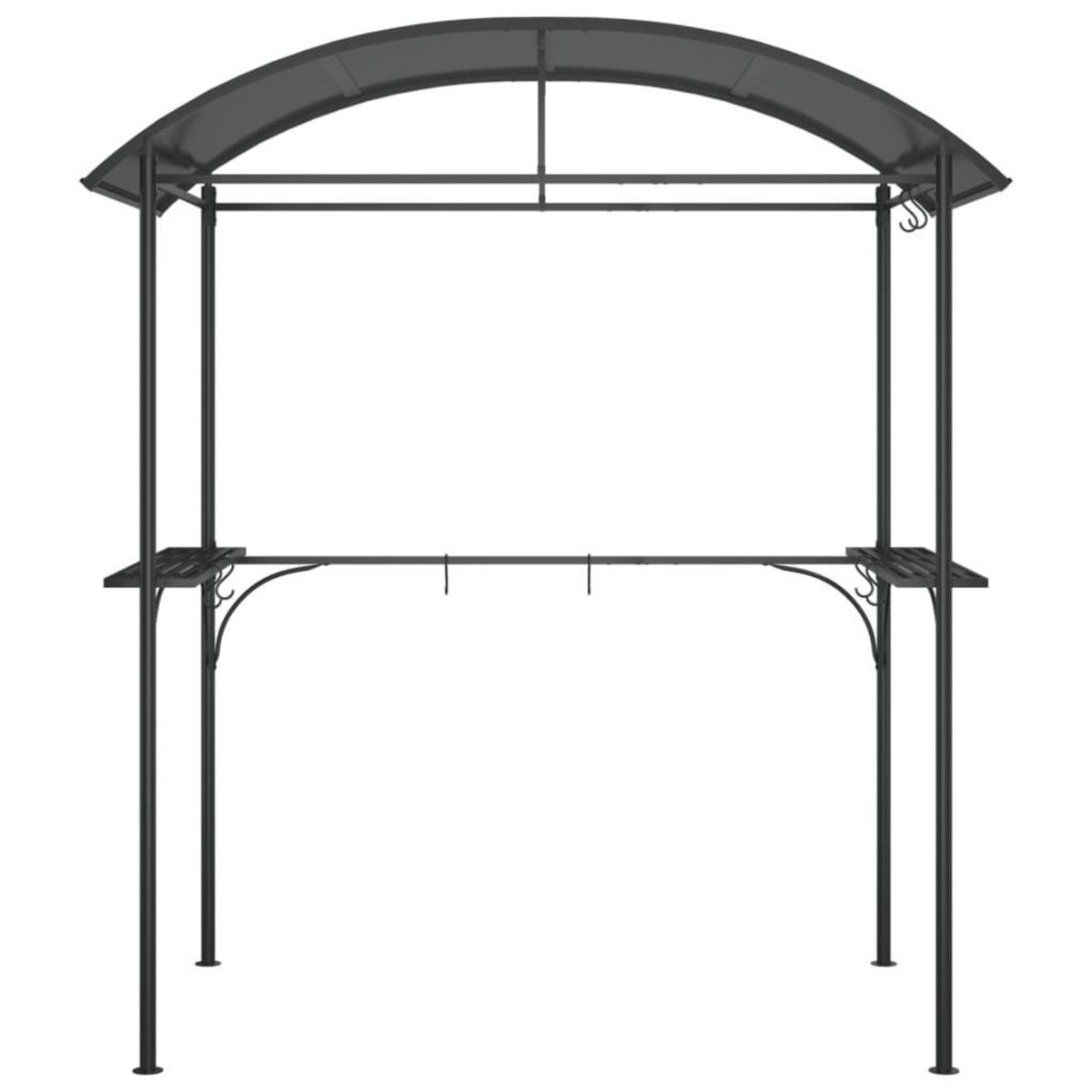 VIDAXL Gazebo BBQ et etageres laterales anthracite 220x115x230cm acier