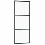 Voir la diapositive 5 : VIDAXL Porte coulissante kit de quincaillerie noir 76x205 cm verre ESG