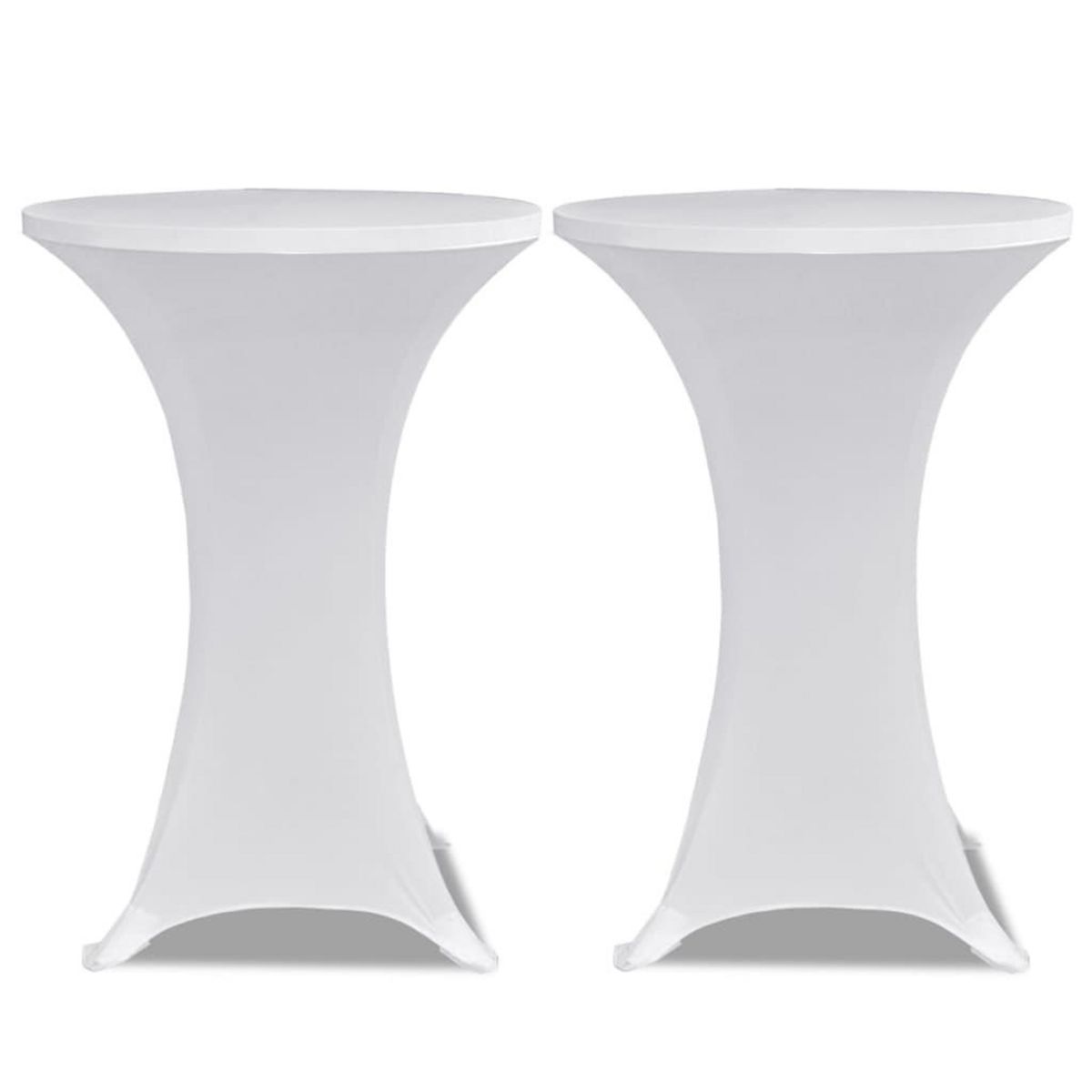 VIDAXL Housses elastiques de table Ø 70 cm Blanc 4 pcs